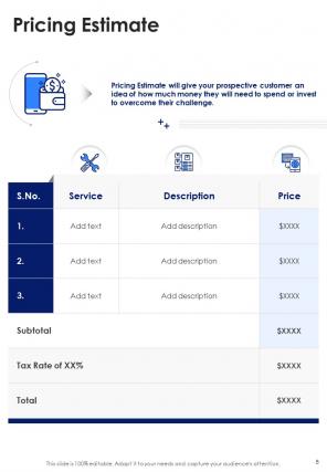 A4 sample business proposal template