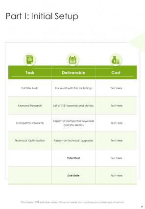 A4 seo proposal template