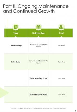 A4 seo proposal template