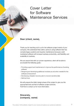 A4 software maintenance project proposal template