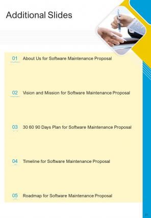 A4 software maintenance project proposal template