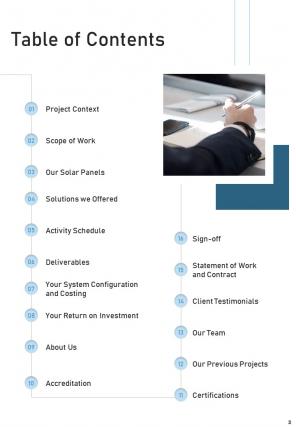 A4 solar power project proposal template