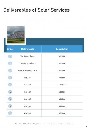 A4 solar power project proposal template