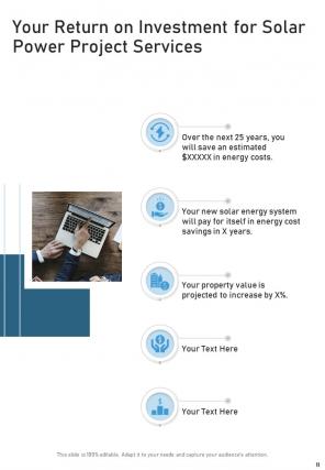 A4 solar power project proposal template