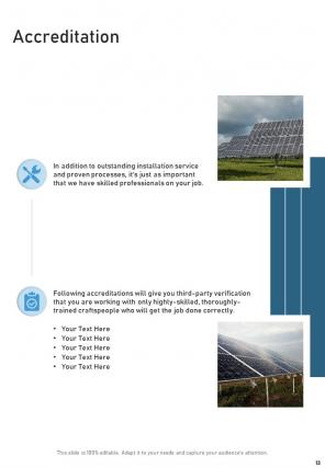 A4 solar power project proposal template