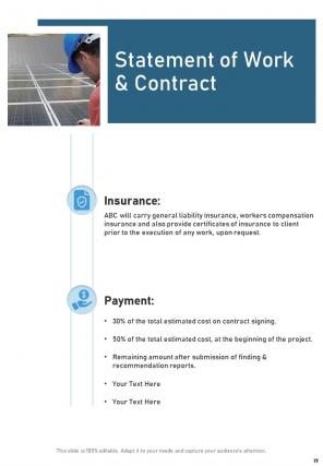 A4 solar power project proposal template