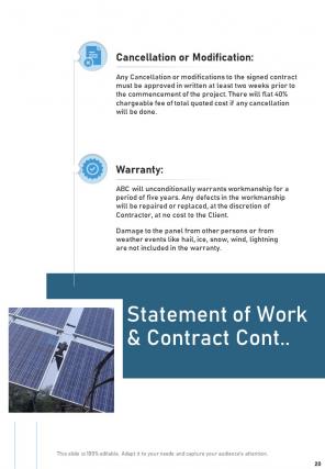 A4 solar power project proposal template