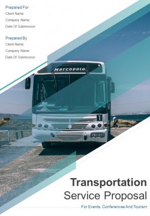 A4 transportation service proposal template