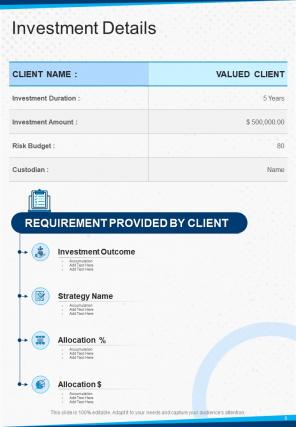 A4 wealth advisory proposal template