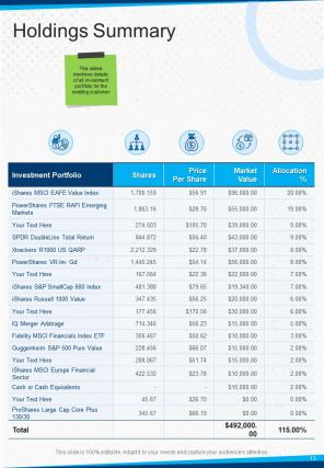 A4 wealth advisory proposal template