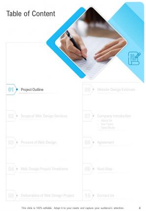 A4 web design proposal template