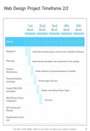 A4 web design proposal template