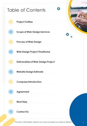 A4 website design proposal template