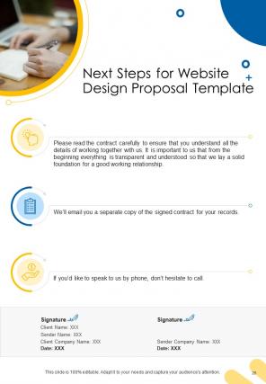 A4 website design proposal template