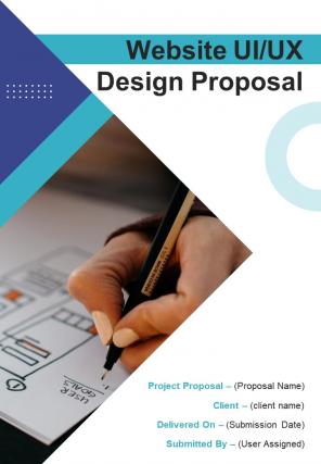 A4 website uiux design proposal template