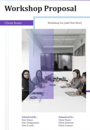 A4 workshop proposal template