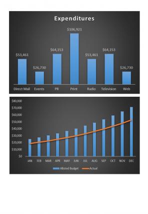 Advertising Budget Excel Spreadsheet Worksheet Xlcsv XL Bundle Downloadable Customizable