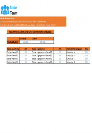 Advertising Campaign Budget Excel Spreadsheet Worksheet Xlcsv XL Bundle V Captivating Visual