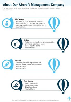 Aircraft management proposal example document report doc pdf ppt