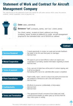 Aircraft management proposal example document report doc pdf ppt