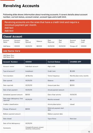 Annual credit report sample pdf doc ppt document report template