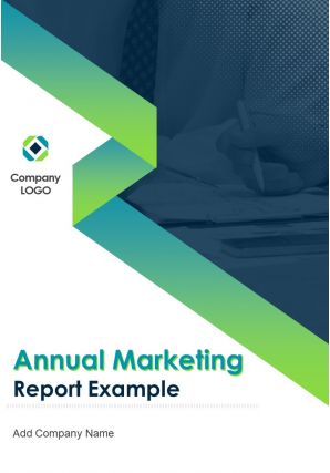 Annual marketing report example pdf doc ppt document report template