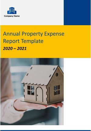 Annual property expense report template pdf doc ppt document report template