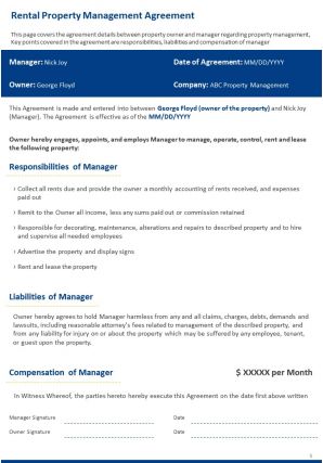 Annual property expense report template pdf doc ppt document report template