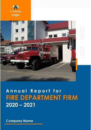 Annual report for fire department firm pdf doc ppt document report template