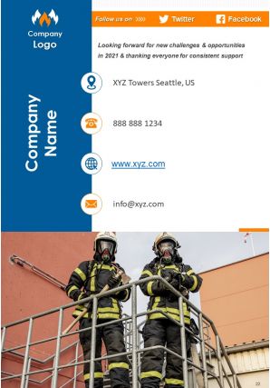 Annual report for fire department firm pdf doc ppt document report template