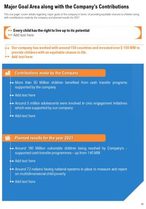 Annual Report For Firm In Non Profit Industry 2020 2021 Pdf Doc Ppt Document Report Template