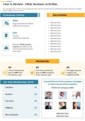 Annual report for occupational therapy pdf doc ppt document report template