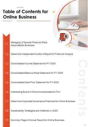 Annual report for online business pdf doc ppt document report template