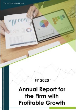 Annual report for the firm with profitable growth pdf doc ppt document report template