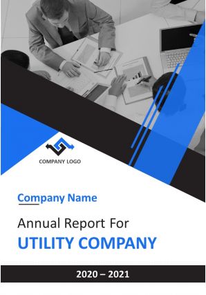 Annual report for utility company pdf doc ppt document report template