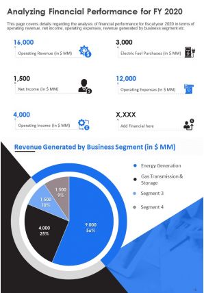 Annual report for utility company pdf doc ppt document report template