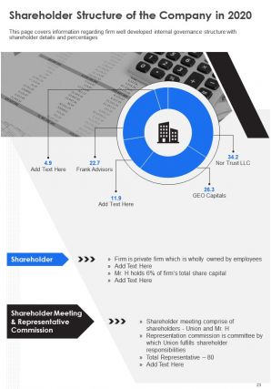 Annual report for utility company pdf doc ppt document report template