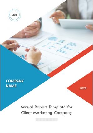 Annual report template for client marketing company pdf doc ppt document report template