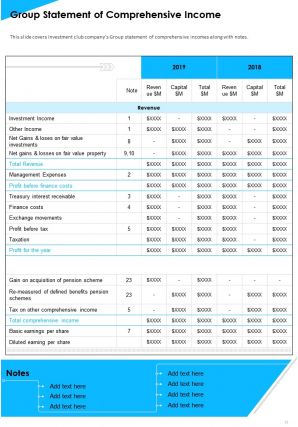 Annual Reports For Investment Clubs Pdf Doc Ppt Document Report Template