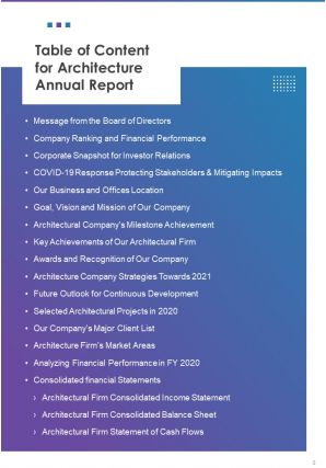 Architecture annual report pdf doc ppt document report template