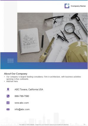 Architecture annual report pdf doc ppt document report template