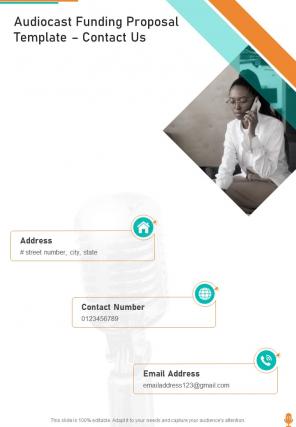 Audiocast funding proposal example document report doc pdf ppt