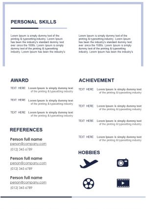 Awesome infographic resume design to introduce yourself