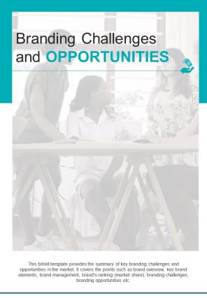 Bi fold branding challenges and opportunities document report pdf ppt template