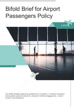 Bi fold brief for airport passengers policy document report pdf ppt template