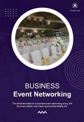 Bi fold business event networking document report pdf ppt template