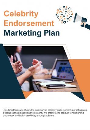 Bi fold celebrity endorsement marketing plan document report pdf ppt template