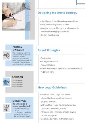 Bi fold company branding guidelines summary document report pdf ppt template