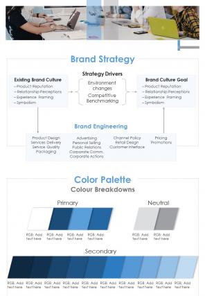 Bi fold company branding guidelines summary document report pdf ppt template