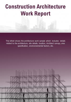 Bi fold construction architecture work document report pdf ppt template